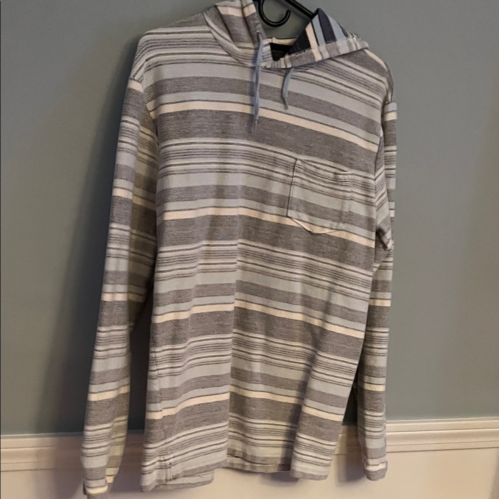 Striped blue and White Hoodie